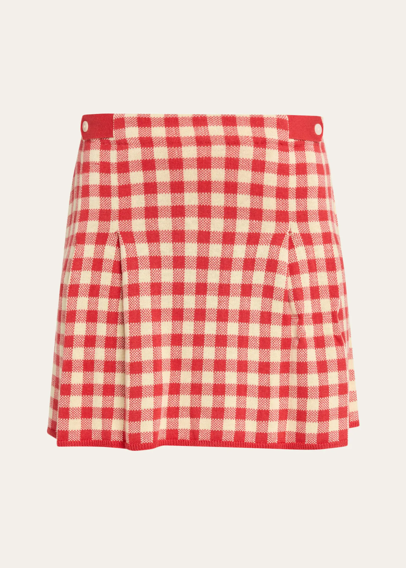 Guest in ResidenceGingham Pleated Mini Skirt