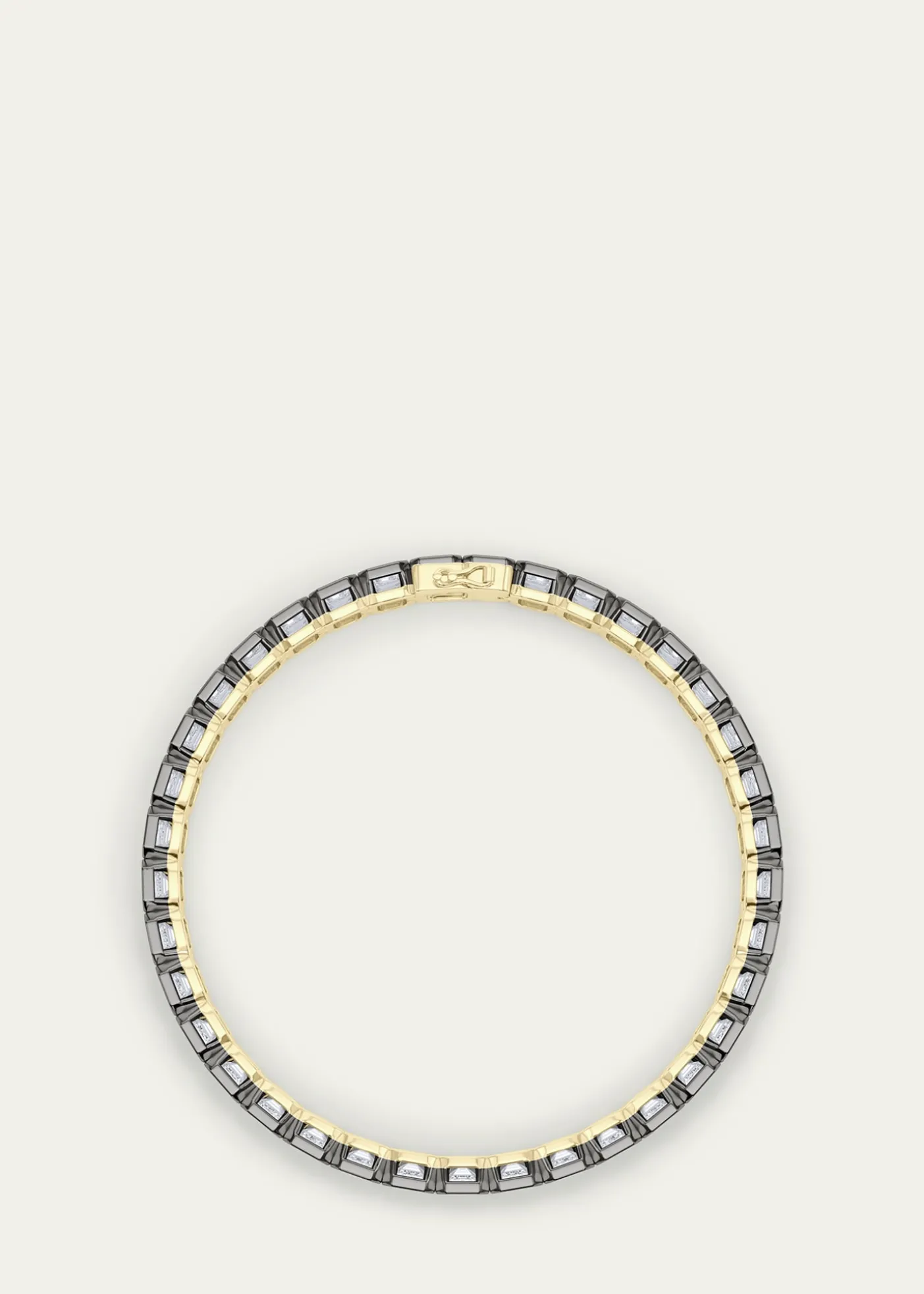 HauteCarat18K Emerald Cut Bezel Lab Grown Diamond Tennis Bracelet