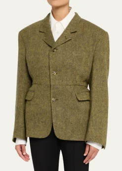 HODAKOVAExaggerated Shoulder Blazer