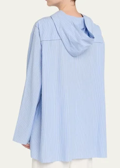 6397Hooded Poplin Shirt