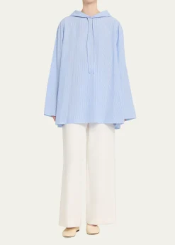 6397Hooded Poplin Shirt