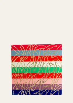 Hunt SlonemBanded Bunny Gold Leaf & Lacquer Placemat