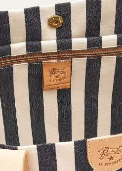 Il BisonteCaramella Large Canvas Shopper Tote Bag