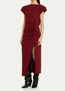 Isabel MarantNadela Ruched Cotton Jersey Dress