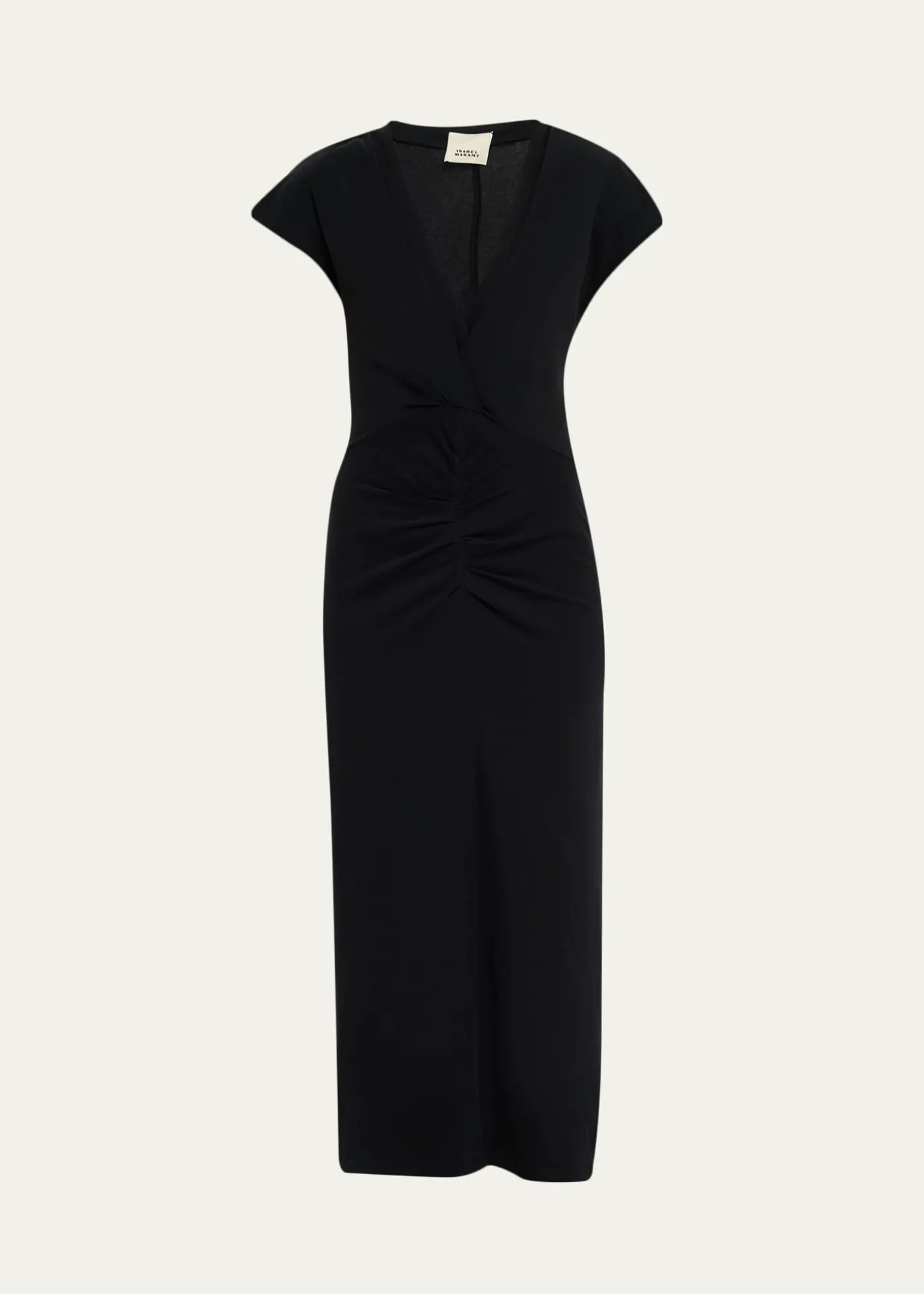 Isabel MarantNadra Gathered Waist Jersey Midi Dress