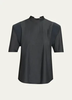 Issey MiyakeMute Exaggerated-Shoulder Top