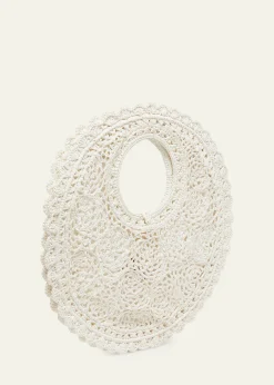 JacquemusLe Petite Crochet Raffia Lace Top-Handle Bag