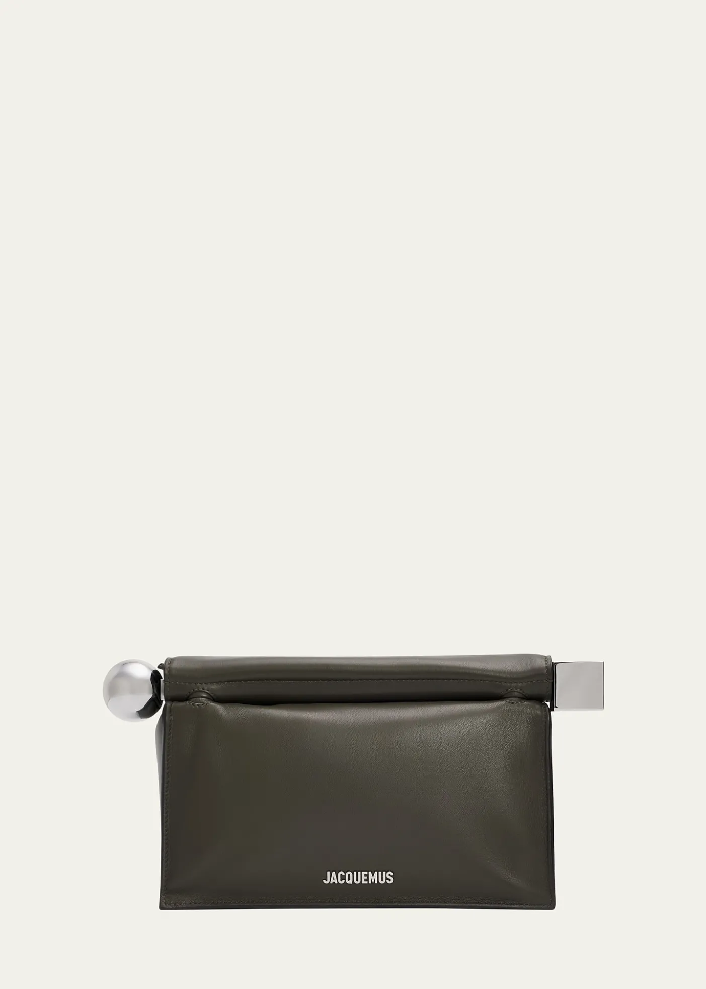 JacquemusRonde Carré Leather Clutch