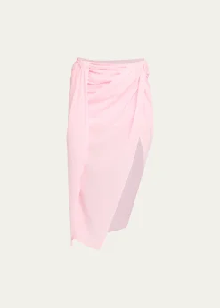 JacquemusThe Pareo Draped Sarong Midi Skirt