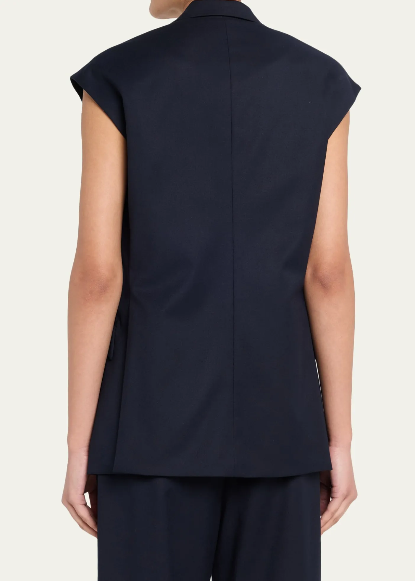 Jamie HallerThe Vested Sleeveless Single-Breasted Blazer