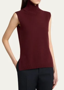 Jil SanderHigh-Neck Split Hem Gilet