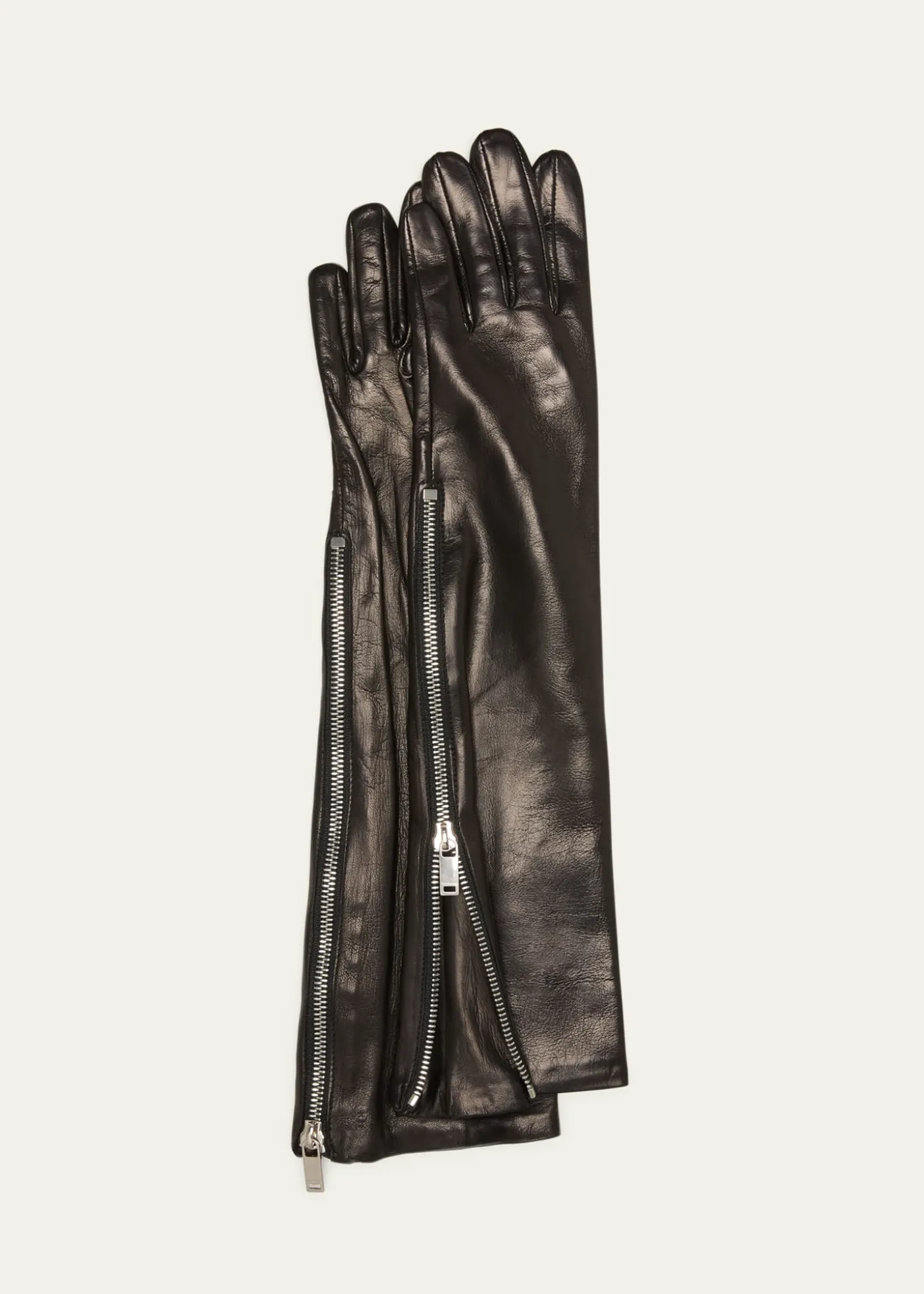 Jil SanderPatent Leather Zip Gloves
