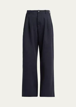 Jil SanderPleated Cotton Wide-Leg Trousers