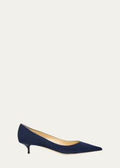 Jimmy ChooAmelia Suede Kitten-Heel Pumps