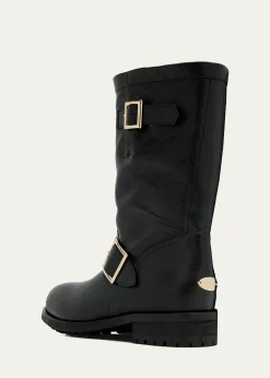 Jimmy ChooBiker Mid Leather Mid-Calf Boots