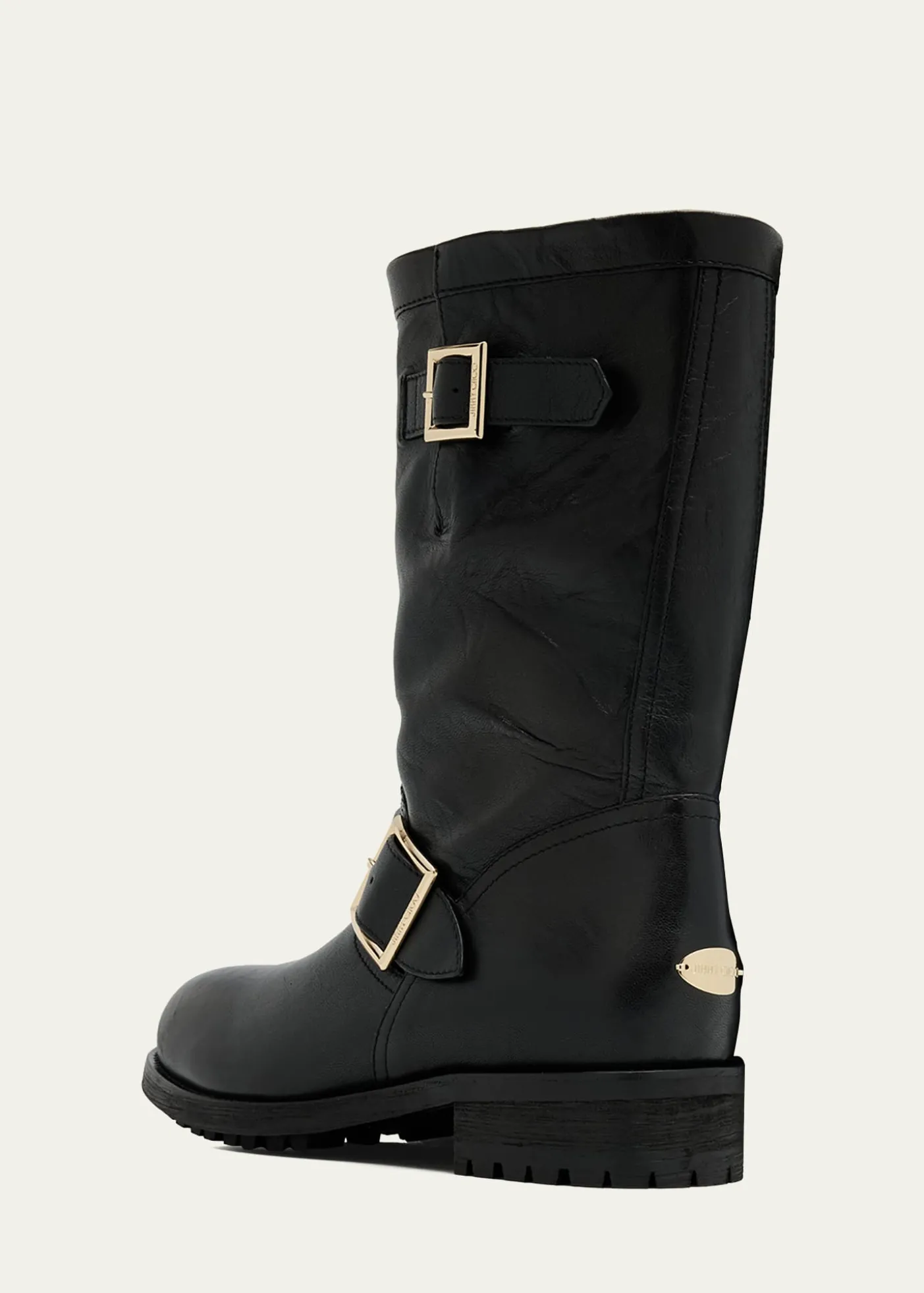 Jimmy ChooBiker Mid Leather Mid-Calf Boots