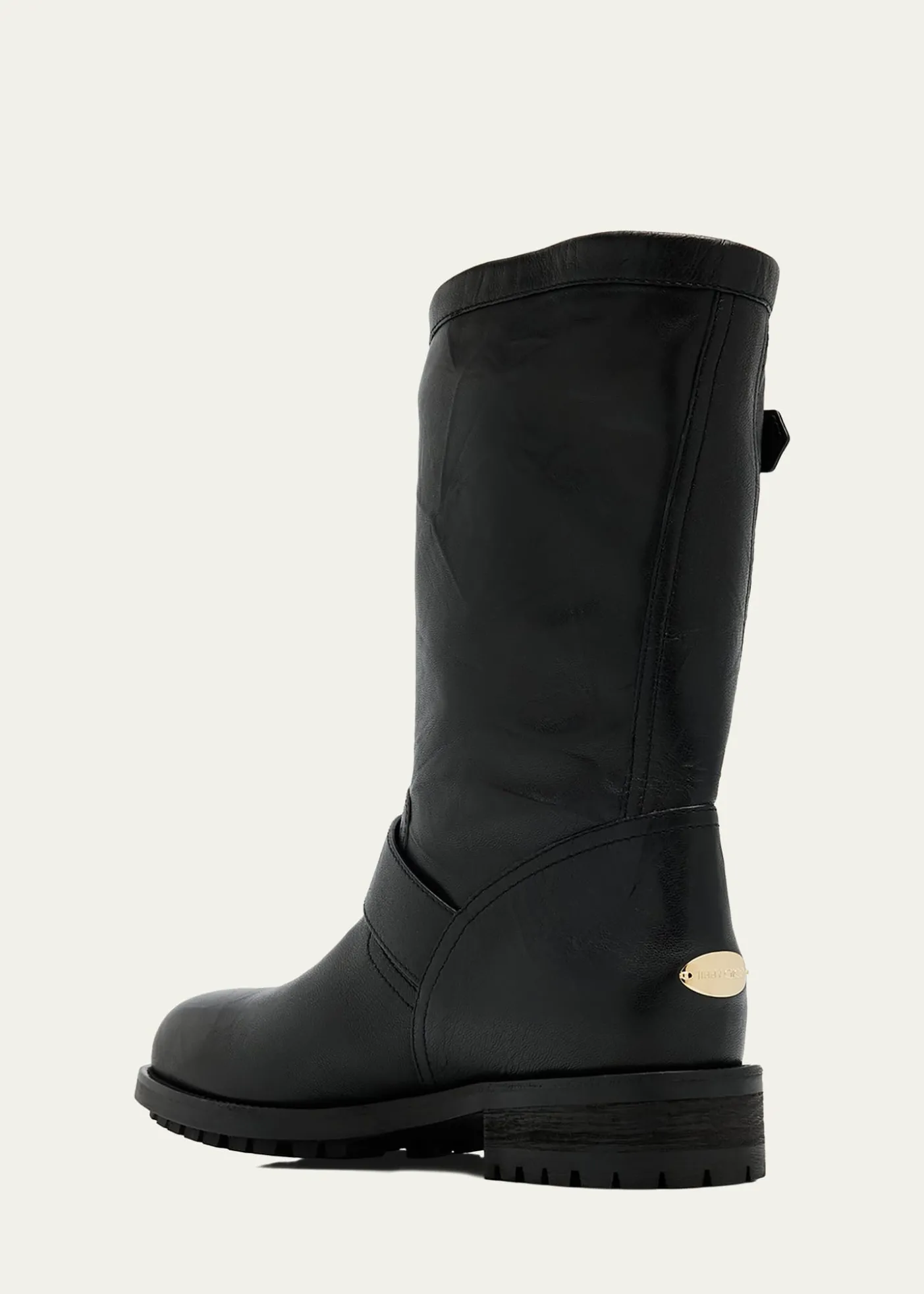 Jimmy ChooBiker Mid Leather Mid-Calf Boots