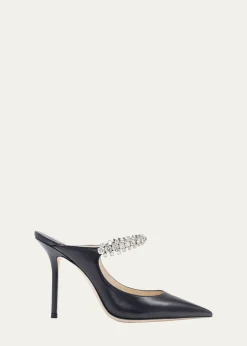 Jimmy ChooBing Patent Crystal-Strap High-Heel Pumps