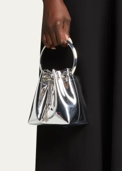 Jimmy ChooBon Bon Mirror Fabric with Metal Handle