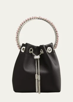 Jimmy ChooBon Bon Satin with Crystal Handle