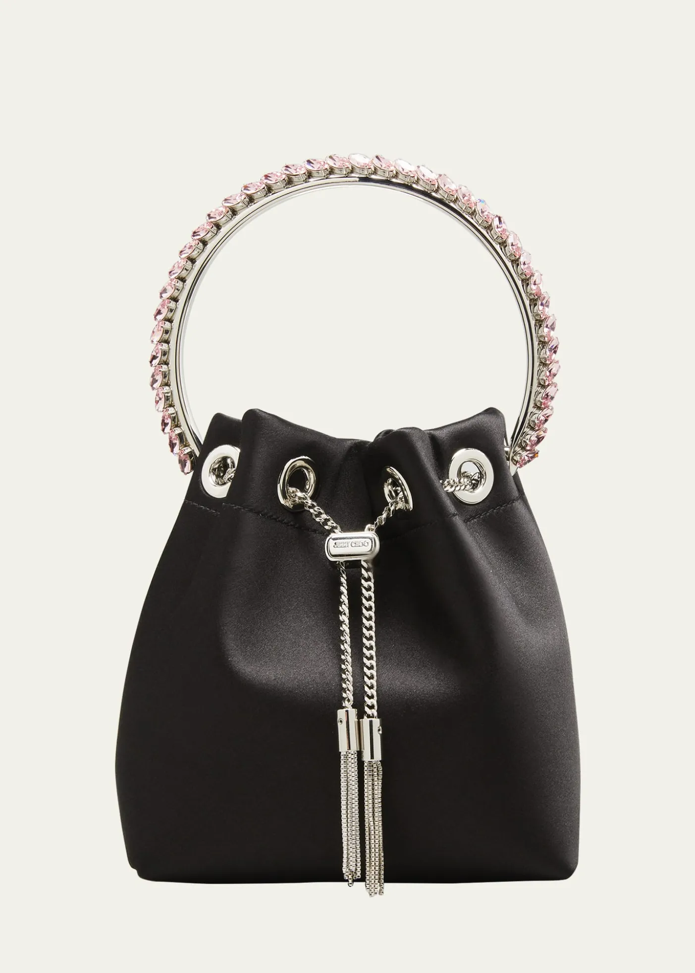 Jimmy ChooBon Bon Satin with Crystal Handle