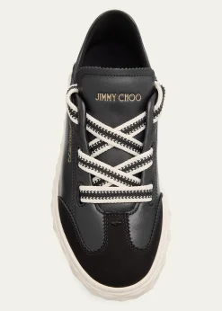 Jimmy ChooDiamond Light Flex Mixed Leather Low-Top Sneakers