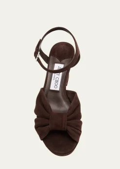 Jimmy ChooHeloise Suede Knot Platform Sandals