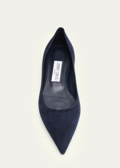 Jimmy ChooLove Suede Pointed-Toe Flats