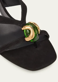 Jimmy Choo35mm Emeri Stone Suede Sandals