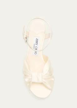 Jimmy Choo80mm Heloise Satin Platform Sandals