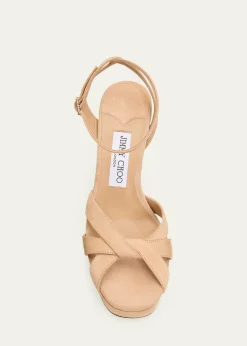 Jimmy Choo120mm Kove Mixed Leather Platform Sandals