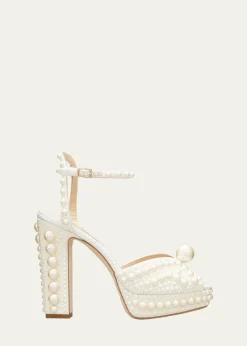 Jimmy ChooSacaria 120mm Pearly-Stud Platform Sandals