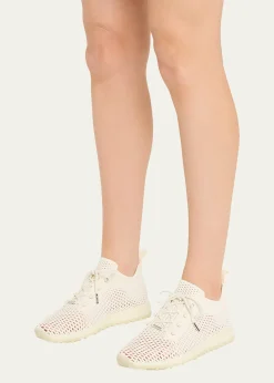 Jimmy ChooVeles Crochet-Knit Low-Top Trainers
