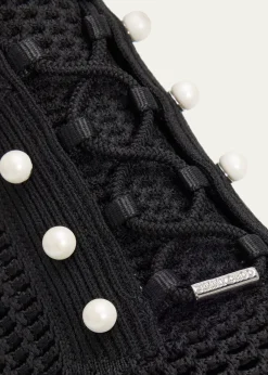 Jimmy ChooVeles Imitation Pearl-Embellished Knit Sneakers