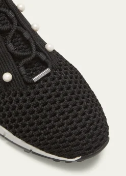 Jimmy ChooVeles Knit Pearly Lace-Up Sneakers