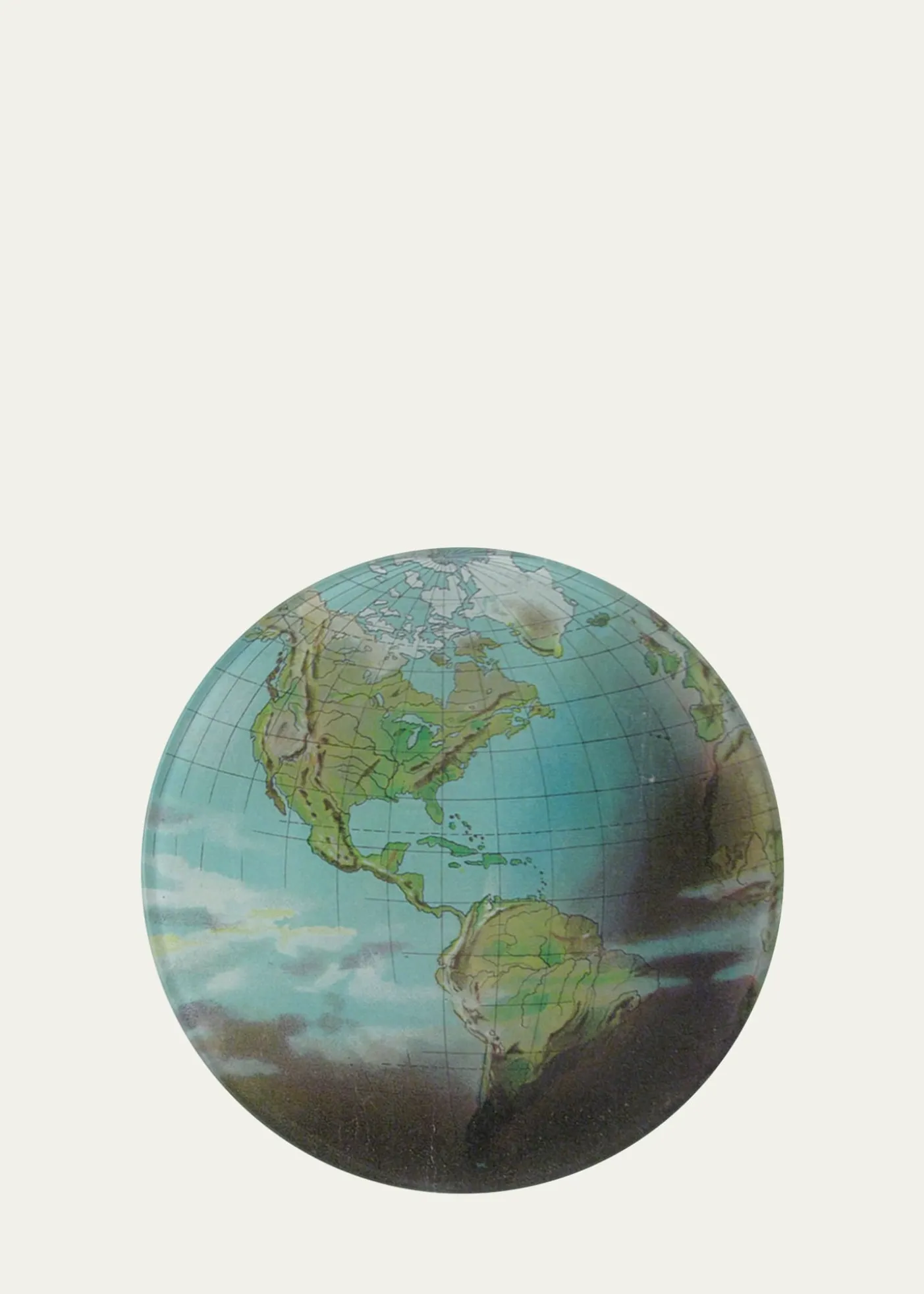 John DerianWorld Atlas Round Decoupage Plate