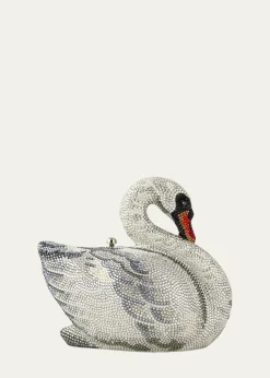 Judith Leiber CoutureSwan Crystal Minaudiere