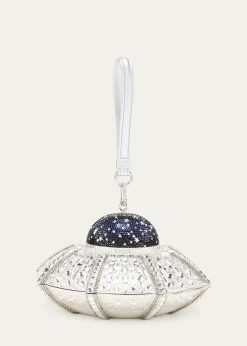 Judith Leiber CoutureUFO Orbiter Clutch Bag With Removable Wristlet Strap