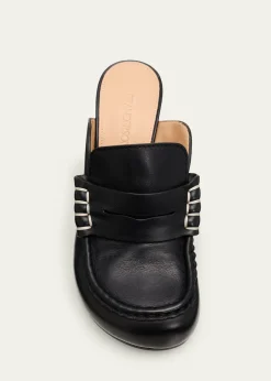 JW Anderson70mm Leather Loafer Mules