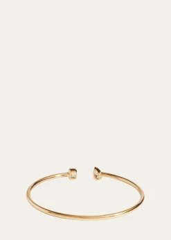Kendall RowFlexible 14K Yellow Gold Two-Stone Lab Diamond Cuff Bracelet