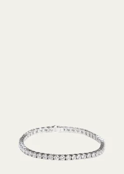 Kendall Row14K White Gold Lab Grown Diamond Tennis Bracelet, 7"L, 7.00tcw