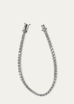 Kendall Row14K White Gold Lab Grown Diamond Tennis Bracelet, 7
