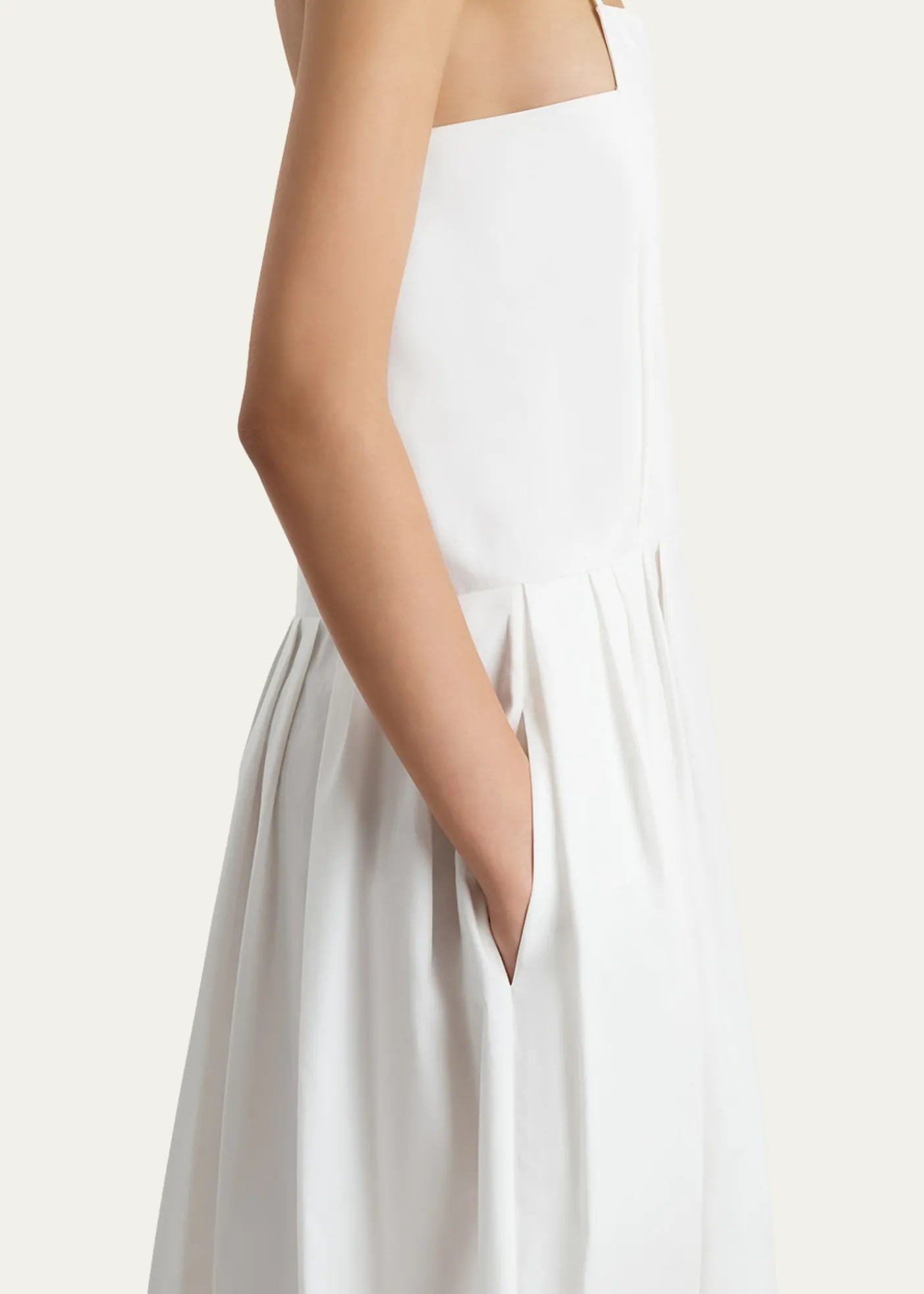 KhaiteAdira Sleeveless Pleated Midi Dress