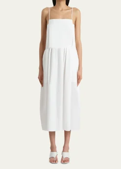 KhaiteAdira Sleeveless Pleated Midi Dress