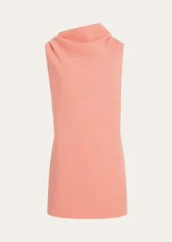 KhaiteAstor Cowl-Neck Sleeveless Mini Dress