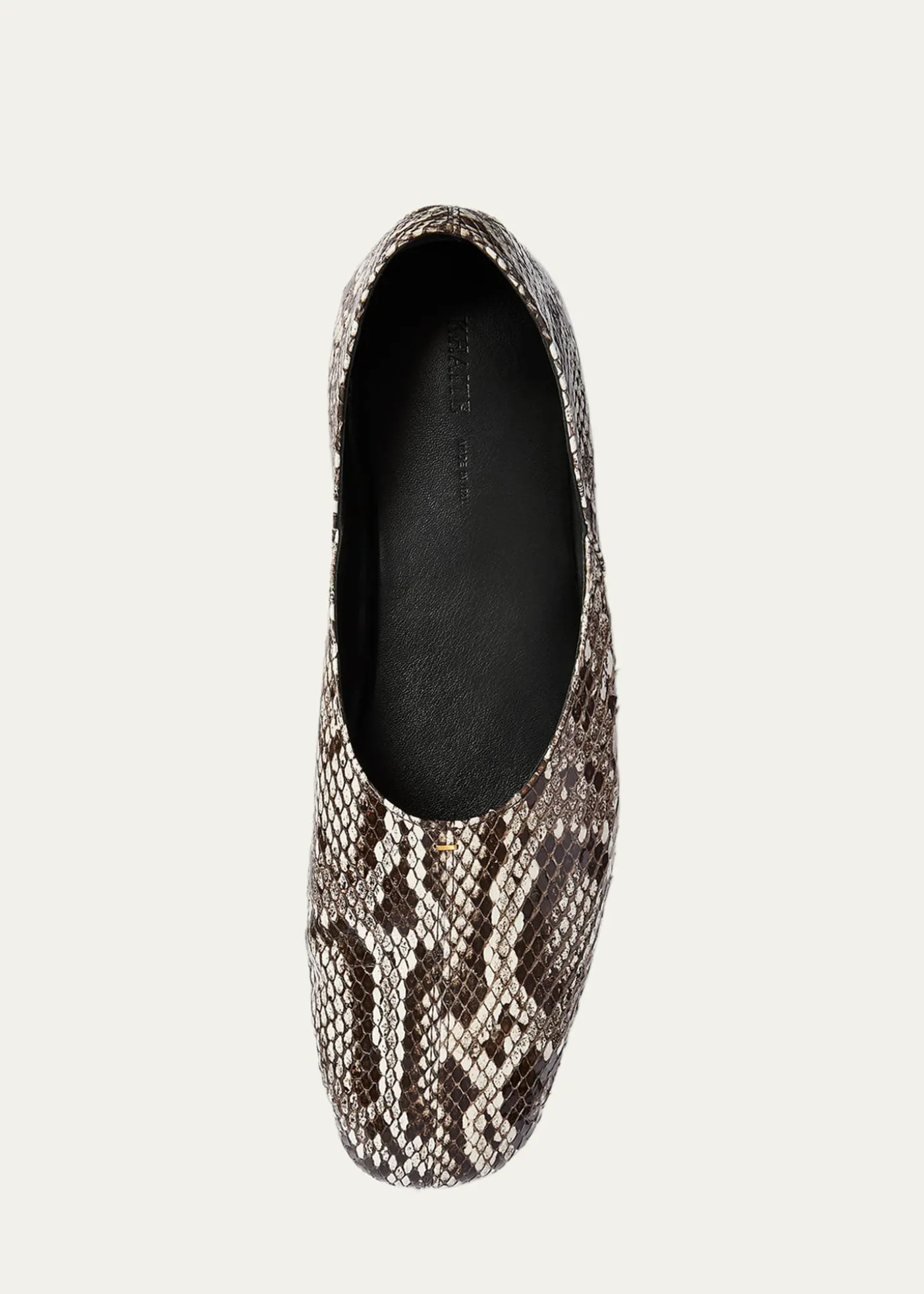 KhaiteJane Snake-Printed Leather Flats