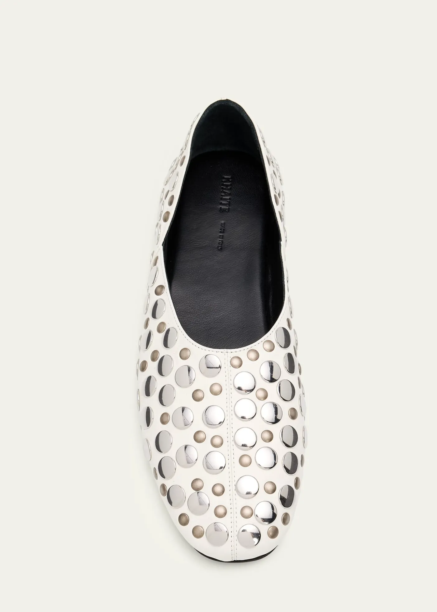 KhaiteJane Studded Leather Ballerina Flats