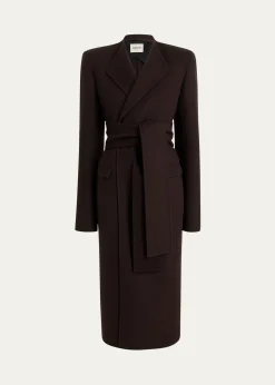 KhaiteJelson Double-Face Wool Wrap Coat