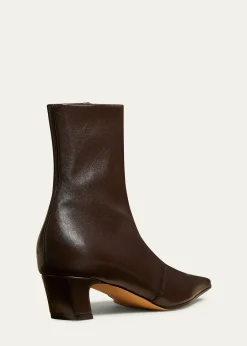 KhaiteNevada Stretch Leather Ankle Booties