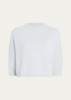 KhaiteSabina Cashmere Elbow-Sleeve Boxy Sweater